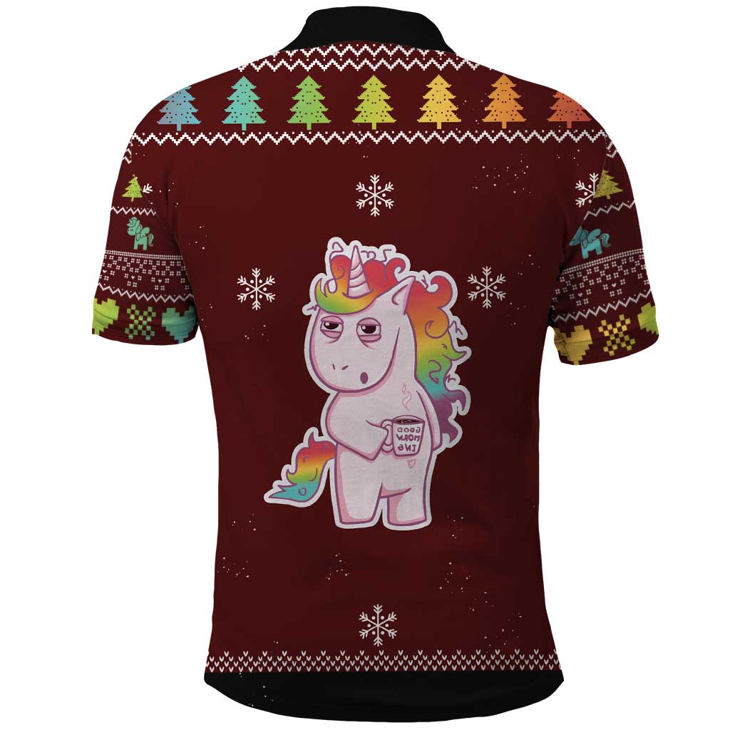Cant Hear You Unicorn Christmas Polo Shirt - Wonder Print Shop