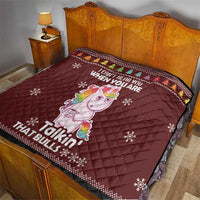 Cant Hear You Unicorn Christmas Quilt - Wonder Print Shop