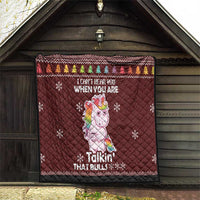Cant Hear You Unicorn Christmas Quilt - Wonder Print Shop