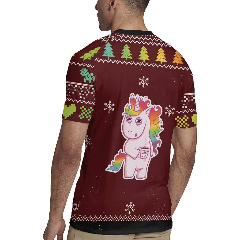 Cant Hear You Unicorn Christmas Rugby Jersey - Wonder Print Shop
