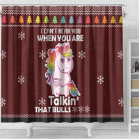 Cant Hear You Unicorn Christmas Shower Curtain