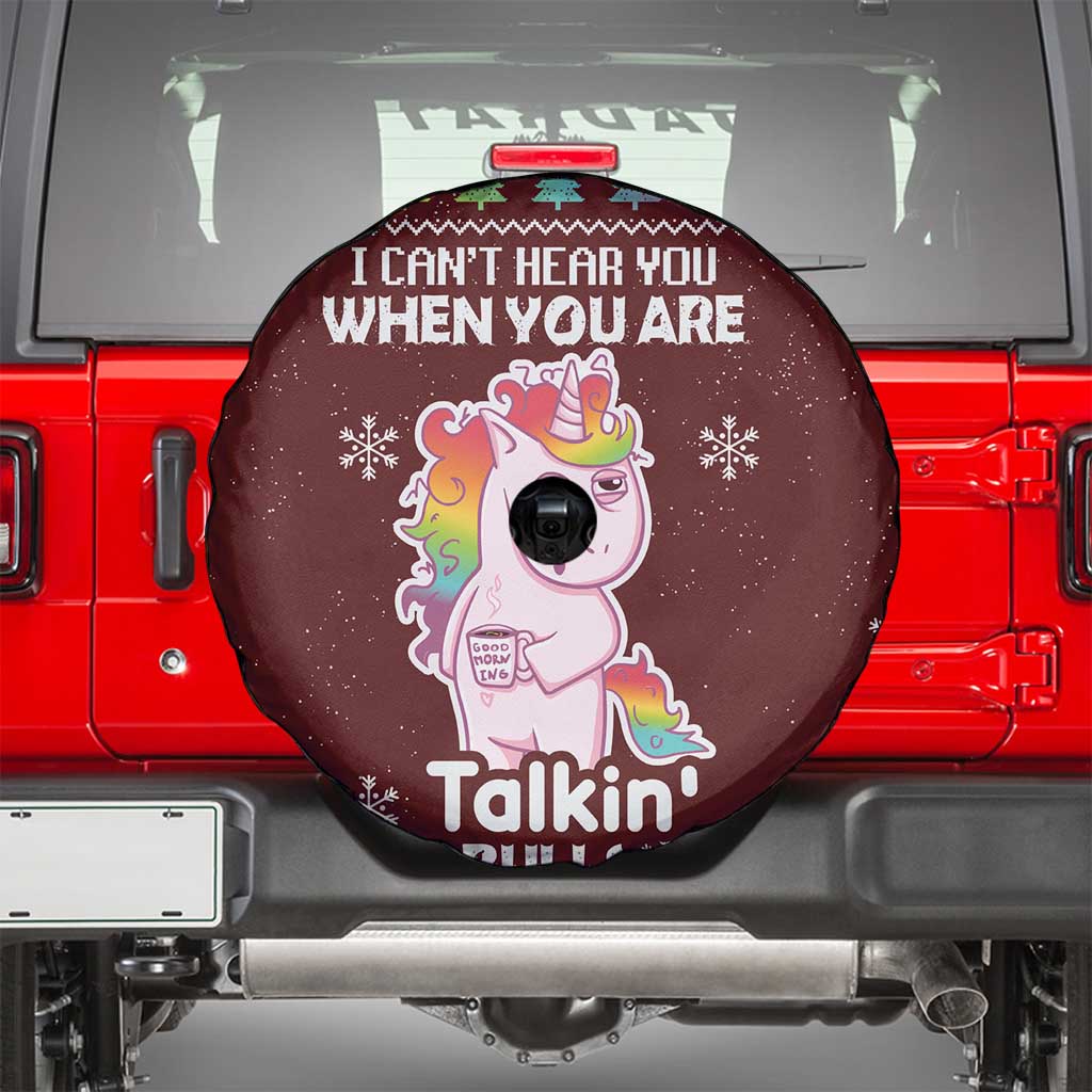 Cant Hear You Unicorn Christmas Spare Tire Cover - Wonder Print Shop