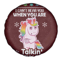 Cant Hear You Unicorn Christmas Spare Tire Cover - Wonder Print Shop