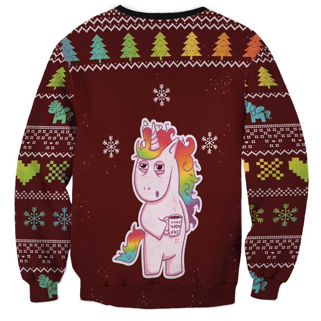 Cant Hear You Unicorn Christmas Sweatshirt - Wonder Print Shop