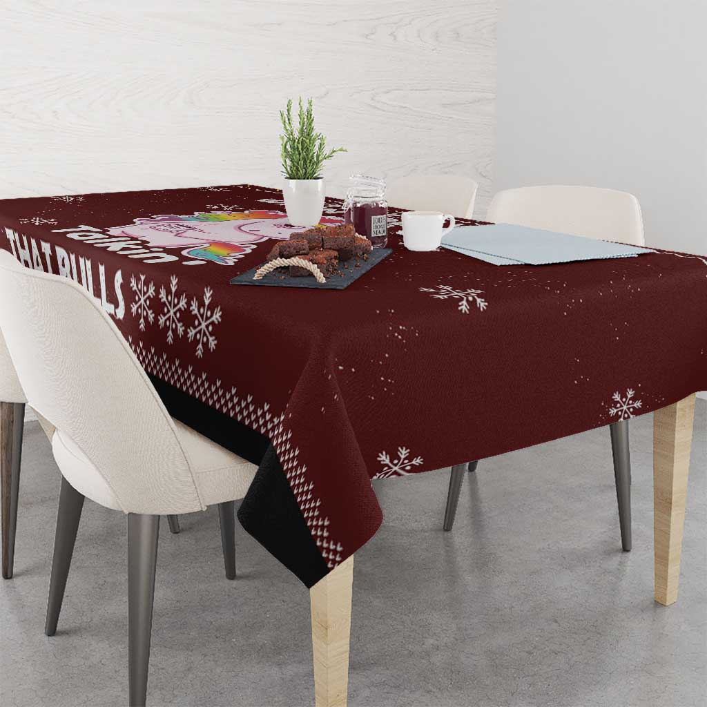 Cant Hear You Unicorn Christmas Tablecloth - Wonder Print Shop