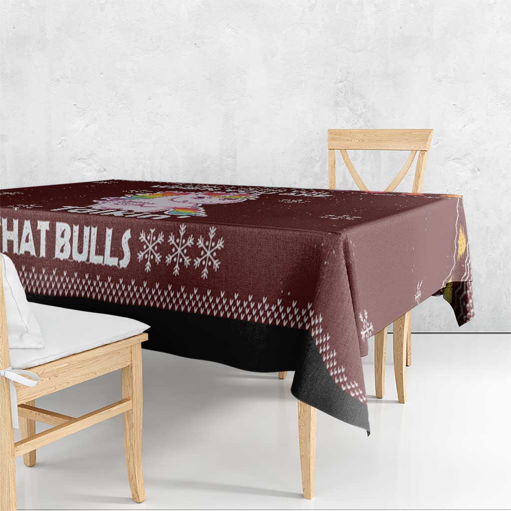 Cant Hear You Unicorn Christmas Tablecloth - Wonder Print Shop