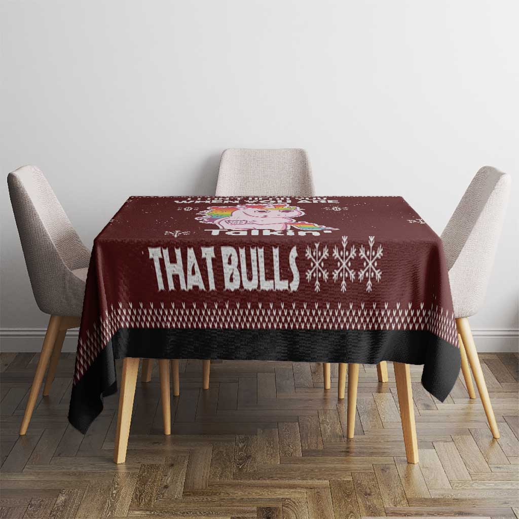 Cant Hear You Unicorn Christmas Tablecloth - Wonder Print Shop