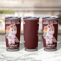 Cant Hear You Unicorn Christmas Tumbler Cup - Wonder Print Shop