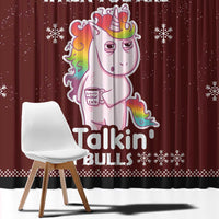 Cant Hear You Unicorn Christmas Window Curtain - Wonder Print Shop