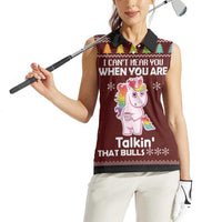 Cant Hear You Unicorn Christmas Women Sleeveless Polo Shirt - Wonder Print Shop