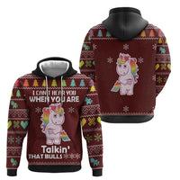 Cant Hear You Unicorn Christmas Zip Hoodie - Wonder Print Shop