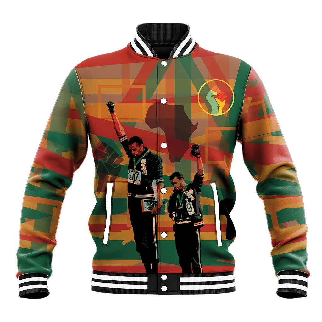 Black Power Fists of Freedom Baseball Jacket African American 1968
