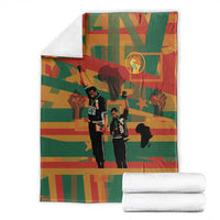 Black Power Fists of Freedom Blanket African American 1968