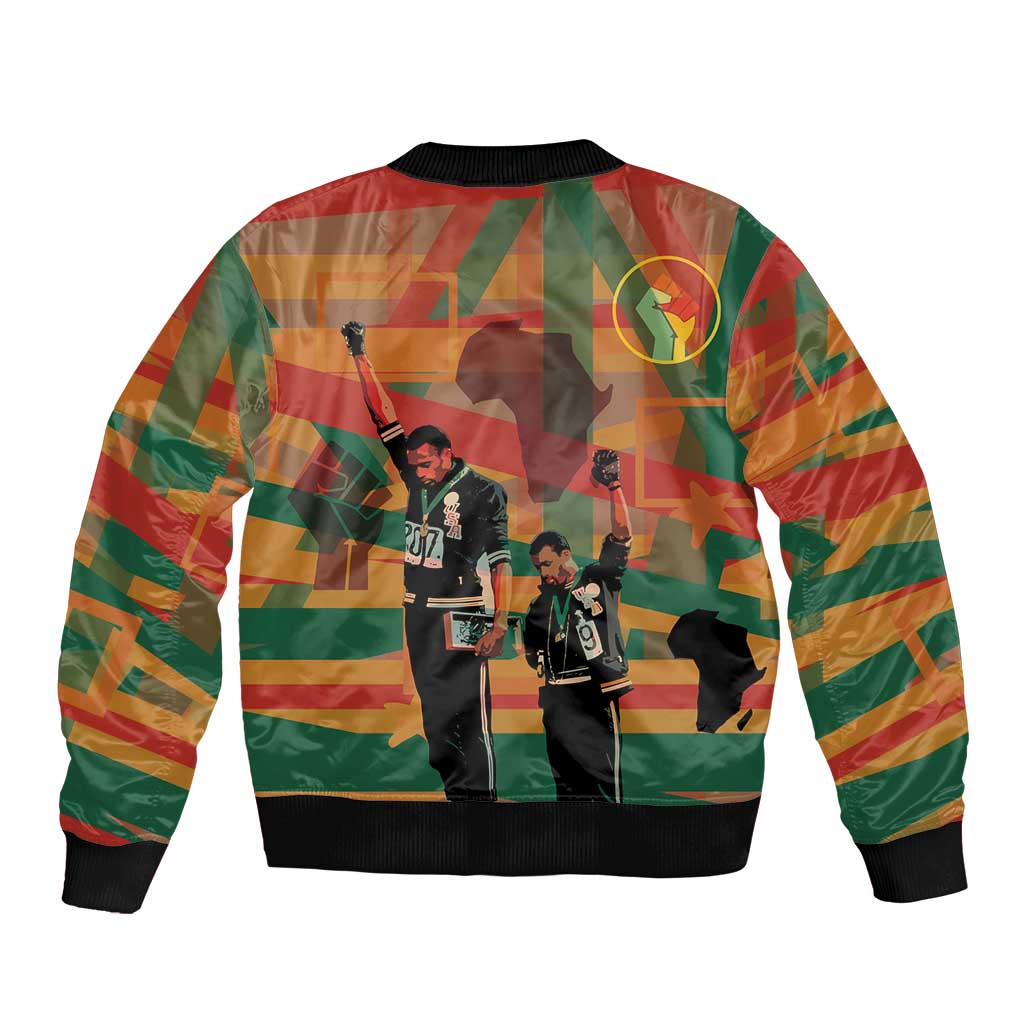 Black Power Fists of Freedom Bomber Jacket African American 1968