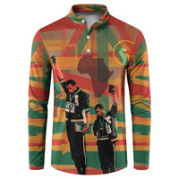Black Power Fists of Freedom Button Sweatshirt African American 1968