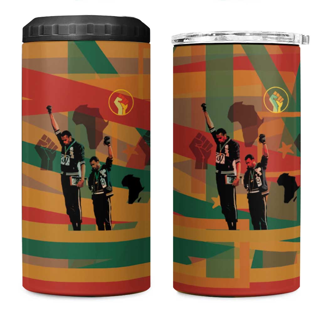 Black Power Fists of Freedom 4 in 1 Can Cooler Tumbler African American 1968