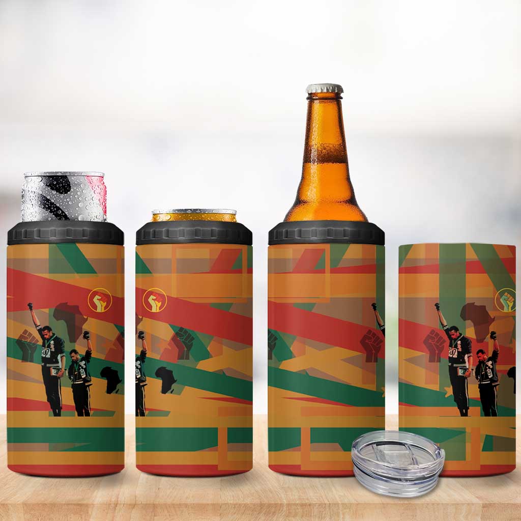 Black Power Fists of Freedom 4 in 1 Can Cooler Tumbler African American 1968