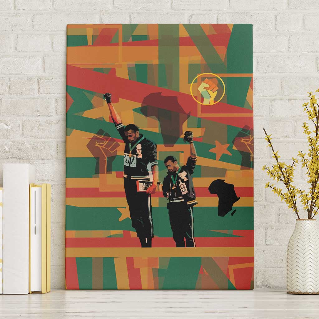 Black Power Fists of Freedom Canvas Wall Art African American 1968