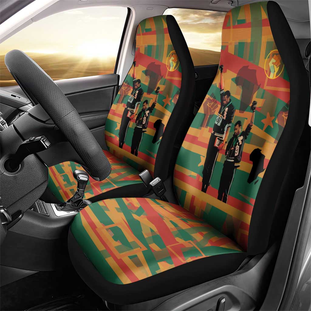 Black Power Fists of Freedom Car Seat Cover African American 1968