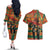 Black Power Fists of Freedom Couples Matching Off The Shoulder Long Sleeve Dress and Hawaiian Shirt African American 1968