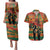Black Power Fists of Freedom Couples Matching Puletasi and Hawaiian Shirt African American 1968