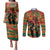 Black Power Fists of Freedom Couples Matching Puletasi and Long Sleeve Button Shirt African American 1968