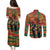 Black Power Fists of Freedom Couples Matching Puletasi and Long Sleeve Button Shirt African American 1968