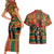 Black Power Fists of Freedom Couples Matching Short Sleeve Bodycon Dress and Hawaiian Shirt African American 1968