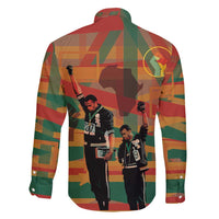 Black Power Fists of Freedom Family Matching Long Sleeve Bodycon Dress and Hawaiian Shirt African American 1968