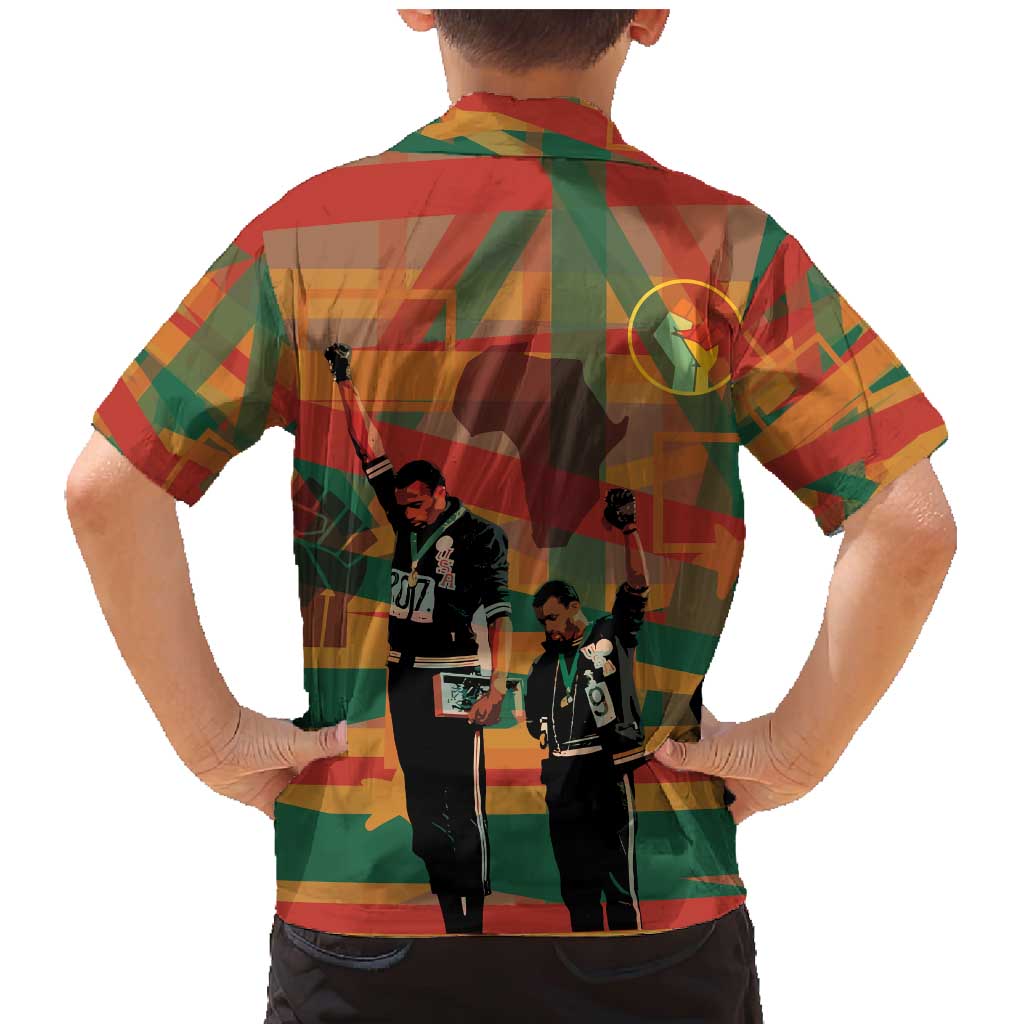 Black Power Fists of Freedom Family Matching Mermaid Dress and Hawaiian Shirt African American 1968
