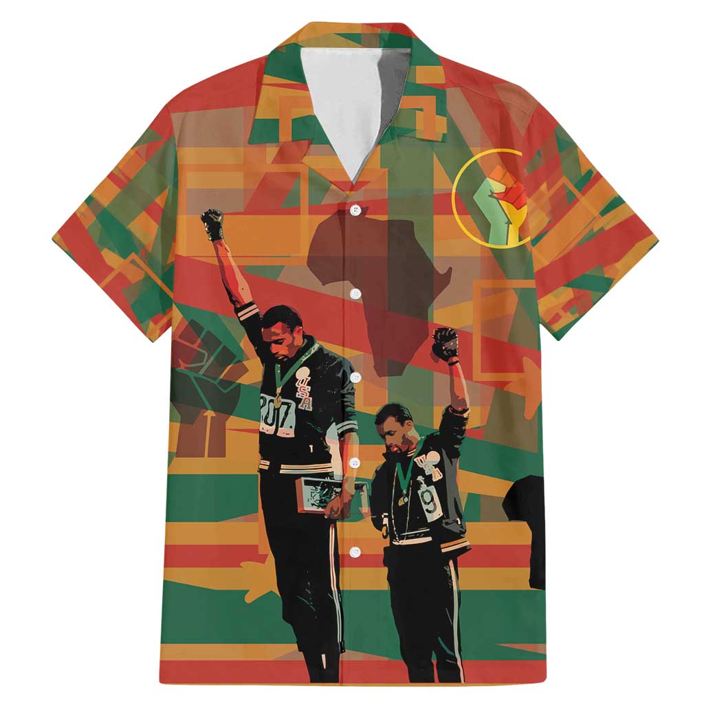 Black Power Fists of Freedom Family Matching Mermaid Dress and Hawaiian Shirt African American 1968