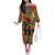 Black Power Fists of Freedom Family Matching Off The Shoulder Long Sleeve Dress and Hawaiian Shirt African American 1968
