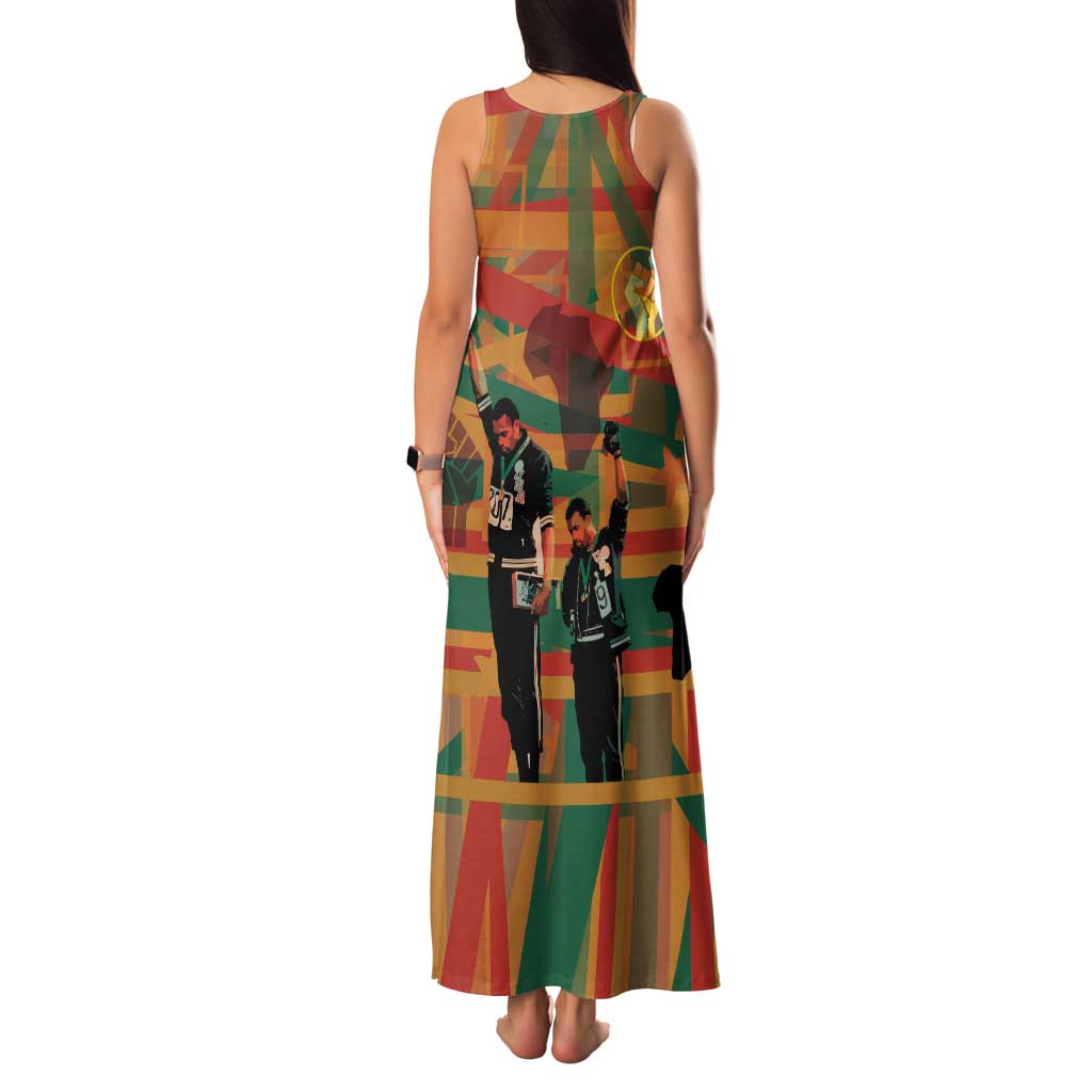 Black Power Fists of Freedom Family Matching Tank Maxi Dress and Hawaiian Shirt African American 1968