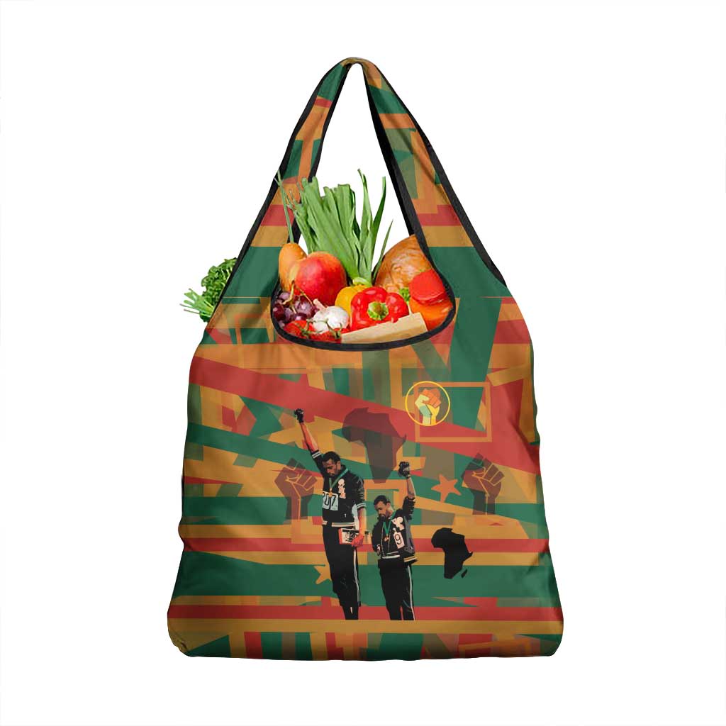 Black Power Fists of Freedom Grocery Bag African American 1968