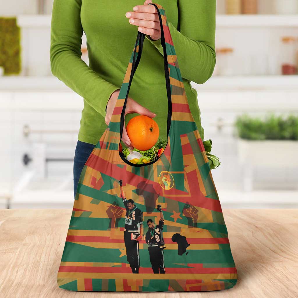 Black Power Fists of Freedom Grocery Bag African American 1968
