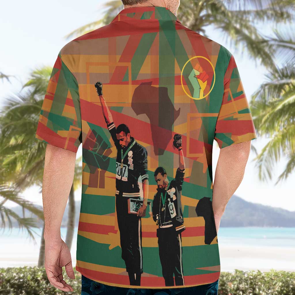 Black Power Fists of Freedom Hawaiian Shirt African American 1968