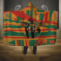 Black Power Fists of Freedom Hooded Blanket African American 1968