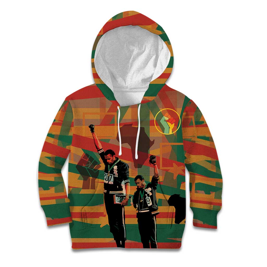 Black Power Fists of Freedom Kid Hoodie African American 1968