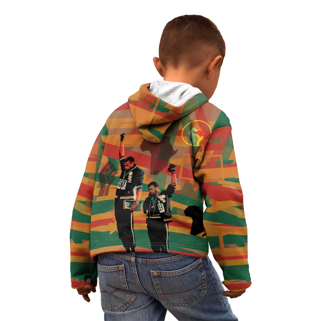 Black Power Fists of Freedom Kid Hoodie African American 1968