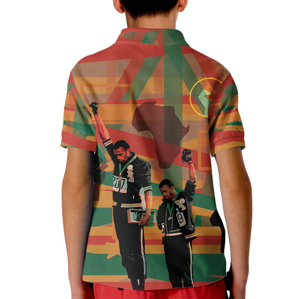 Black Power Fists of Freedom Kid Polo Shirt African American 1968