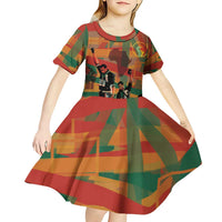 Black Power Fists of Freedom Kid Short Sleeve Dress African American 1968