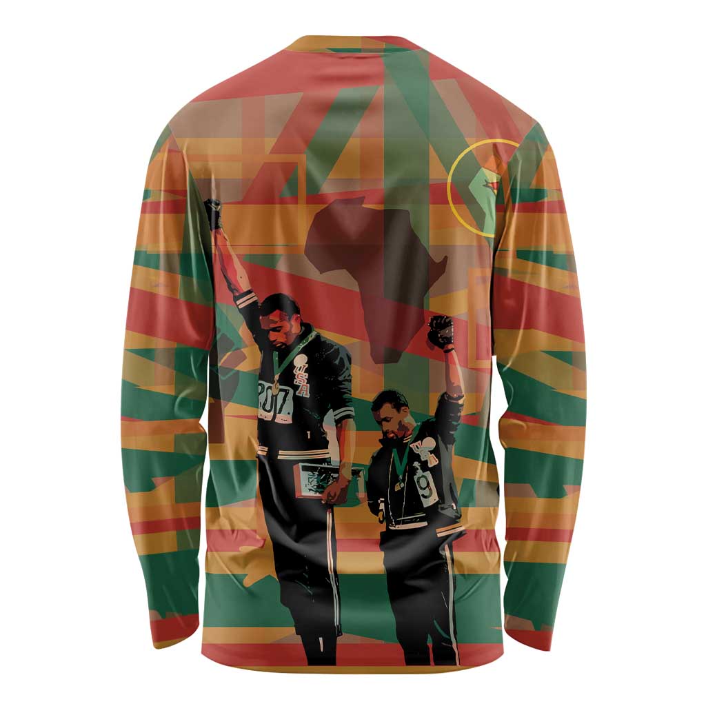 Black Power Fists of Freedom Long Sleeve Shirt African American 1968