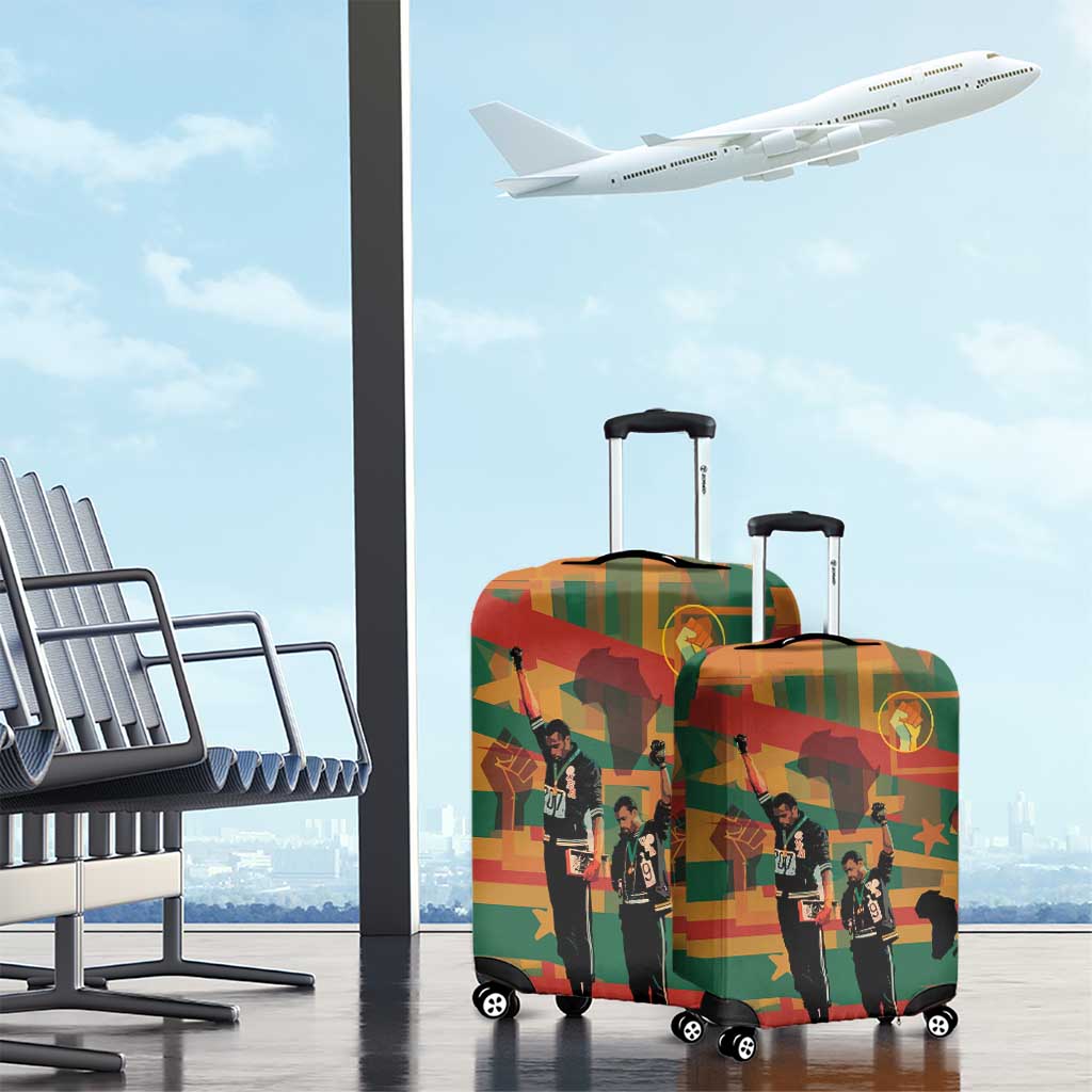 Black Power Fists of Freedom Luggage Cover African American 1968