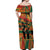 Black Power Fists of Freedom Off Shoulder Maxi Dress African American 1968