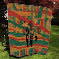 Black Power Fists of Freedom Quilt African American 1968