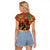 Black Power Fists of Freedom Raglan Cropped T Shirt African American 1968