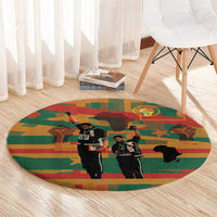 Black Power Fists of Freedom Round Carpet African American 1968