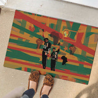 Black Power Fists of Freedom Rubber Doormat African American 1968
