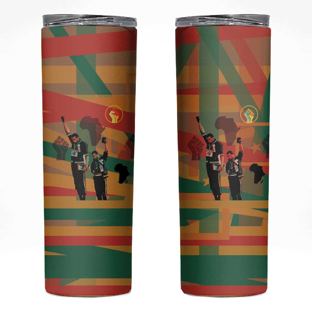 Black Power Fists of Freedom Skinny Tumbler African American 1968