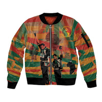 Black Power Fists of Freedom Sleeve Zip Bomber Jacket African American 1968